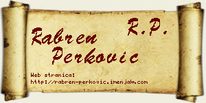 Rabren Perković vizit kartica
